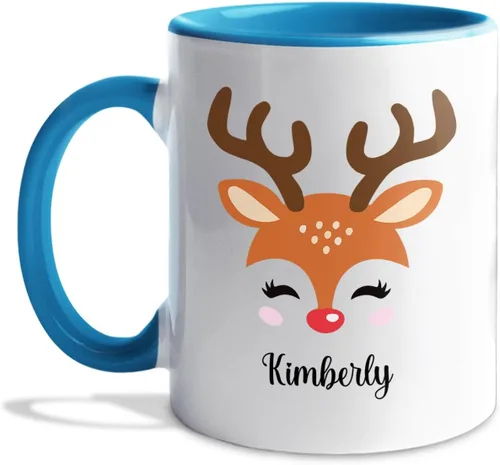 Miniatura 31 de Taza de café de Papá Noel con nombre personalizado – Taza de Papá Noel personalizada, 11 onzas y 15 onzas, bonita taza de cerámica blanca regalo