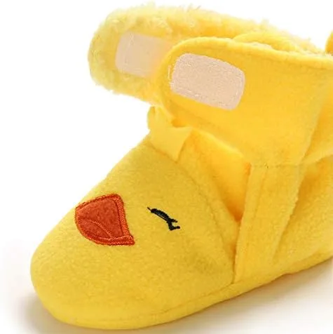 Miniatura 3 de iDzn Botines de forro polar para bebés y niñas, diseño de elefente, zorro, pato, panda, oveja, zapatos para recién nacidos, calzado para bebés