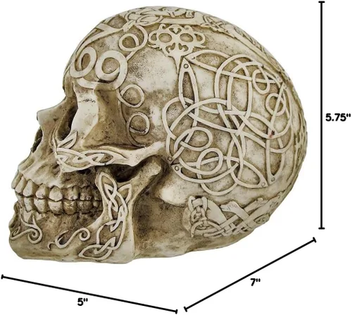 Miniatura 5 de Private Label estatua celta pagana de cráneo humano