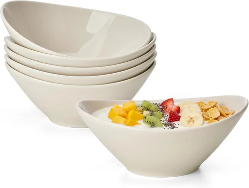 Miniatura 9 de Teocera Juego de cuencos pequeños de porcelana de 5 pulgadas, cuencos pequeños de 6 onzas para postres, helados, aperitivos, salsas, guarniciones
