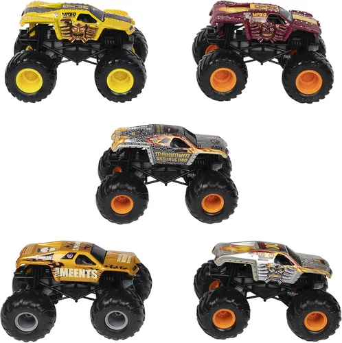 Miniatura 5 de Monster Jam, Edición Retro Oficial Max-D Paquete de 5 Camiones Monstruo a Escala 1:64, Juguetes para Niños y Niñas de 3 Años en Adelante