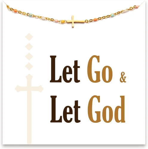 Miniatura 12 de STORYJEWELLERY Regalos religiosos y cristianos para mujeres, brazaletes con cruz, para bautismo, confirmación y Pascua, regalos para dar aliento a