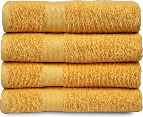 Miniatura 11 de MAURA Juego de toallas de baño de alta calidad, 100 % algodón, de 35 x 70 pulgadas, ultra absorbentes, de secado rápido, suaves, para baño, toallas
