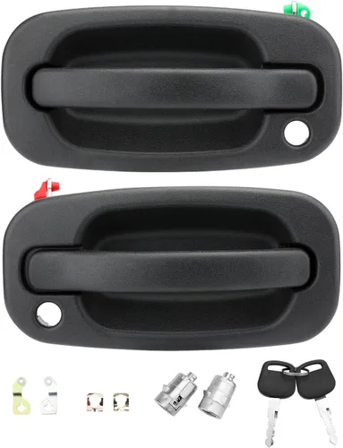 Miniatura 19 de Manija de puerta exterior, compatible con Chevy Silverado Suburban Tahoe Avalanche 1999-2007, GMC Sierra Yukon, Cadillac Escalade, exterior