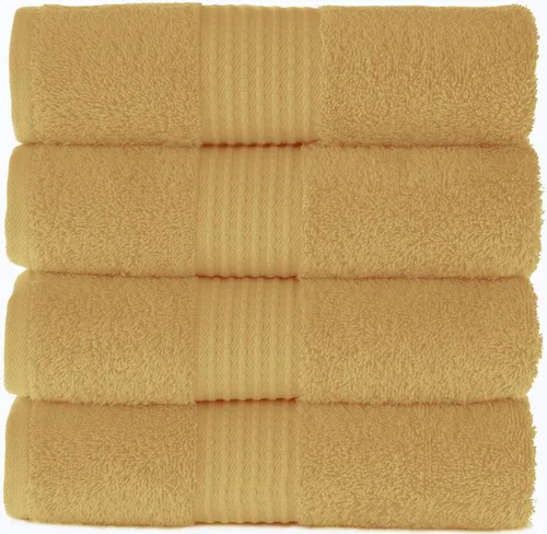 Miniatura 45 de MAURA Basics - Toallas de baño de 100 % algodón turco con bucles de gancho. Juego de toallas de felpa absorbentes de lujo extra grandes para baño