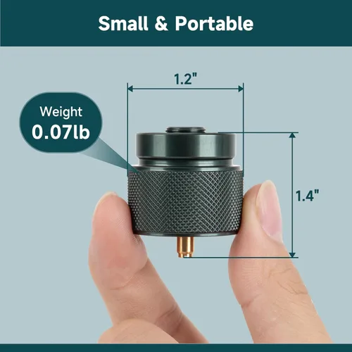 Miniatura 5 de GASPRO Adaptador de propano a butano, entrada de tanque de propano de 1 libra y salida de válvula lindal EN417, adaptador de estufa de camping