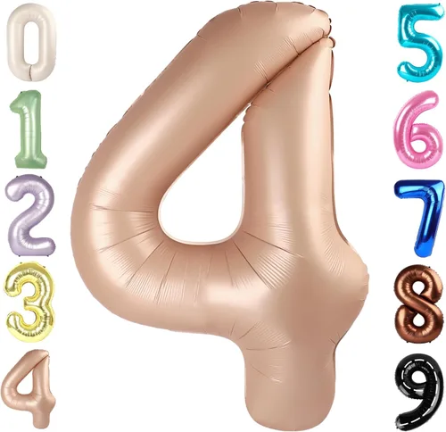 Miniatura 241 de Globos de números de 5 globos de 40 pulgadas, decoraciones de cumpleaños azules para niños y niñas, globos de números azul marino grandes