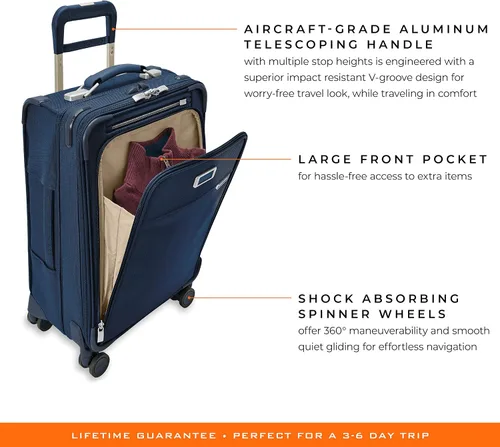 Miniatura 3 de Briggs & Riley Spinner, Azul Marino, 22-inch Baseline Essential Carry-On, Briggs & Riley Spinners de línea base