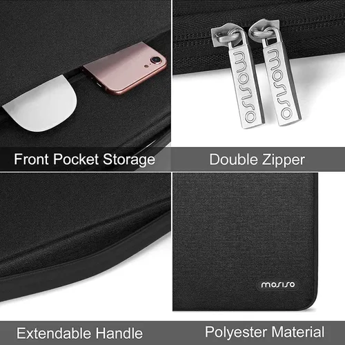 Miniatura 4 de MOSISO Funda protectora 360 para laptop compatible con MacBook Air/Pro, 13-13.3 pulgadas, compatible con MacBook Pro de 14 pulgadas M4 M3 M2 M1 Pro