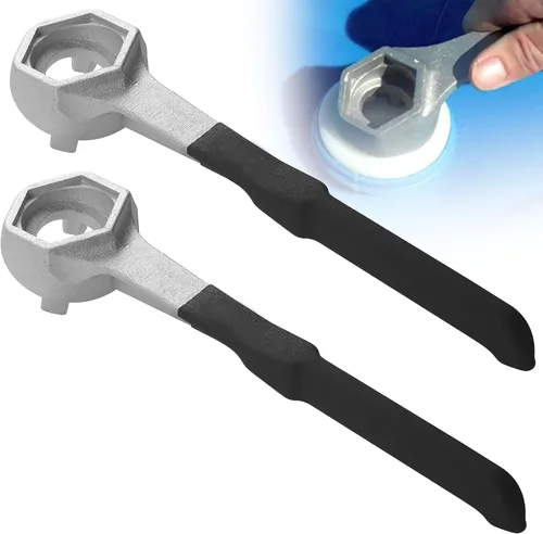 Miniatura 9 de Llave de tambor de aluminio WINTOWIN, llave de tapón, herramienta para abrir barriles de 10, 15, 20, 30 y 55 galones, se ajusta a tapas de bung