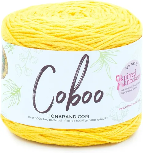 Miniatura 32 de Lion Brand Yarn Coboo, hilo suave para tejer, hacer ganchillo y manualidades, Vanilla Blossom, paquete de 3 Flor de vainilla