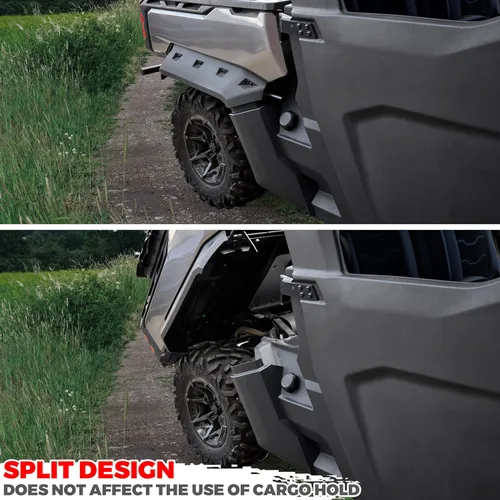 Miniatura 3 de SAUTVS Kit de guardabarros delantero y trasero extendido de alta resistencia, aletas de barro para Can-Am Defender HD5 HD7 HD8 HD9 HD10 MAX
