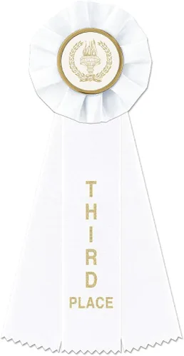 Miniatura 4 de Hodges Badge - Paquete de 4 cintas de premio roseta de 1ª, 2ª y 3ª y paricipante, cintas de premio de roseta de la victoria - Hecho en Estados Unidos