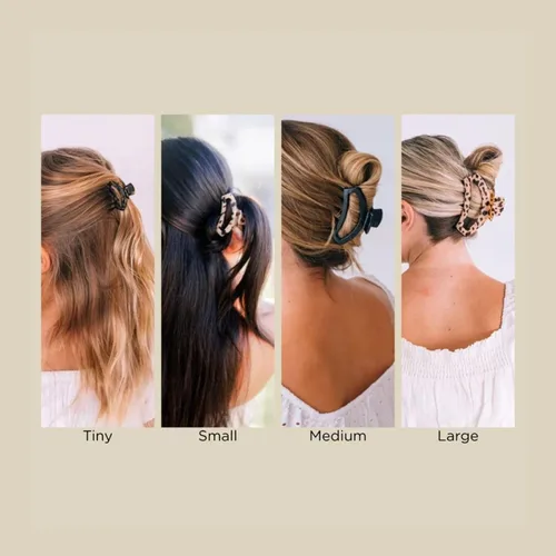 Miniatura 6 de TELETIES - Pinza para cabello media abierta - Para cabello de fino a medianamente grueso - Agarre fuerte, dientes flexibles, diseño de recorte
