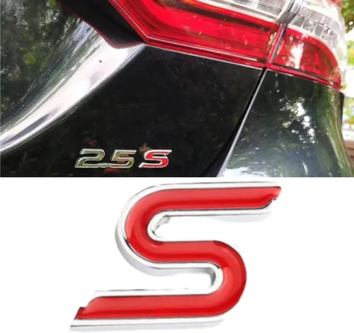 Miniatura 7 de Nueva aleación de zinc 3D S emblema insignias coche guardabarros trasero tronco Sedan letra adecuada para sedán (negro)