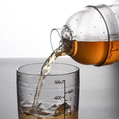 Miniatura 6 de Juego de 12 cocteleras de plástico, 6 cocteleras de 17 onzas y 6 jigger de medición, juego de mezclador de vino transparente, mezclador de bebidas
