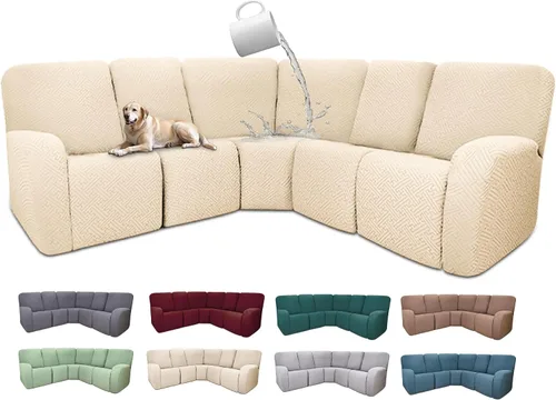 Miniatura 117 de Fundas de sofá reclinable seccional 100% impermeables para sofá reclinable en forma de L, funda de sofá modular de esquina en forma de L, fundas