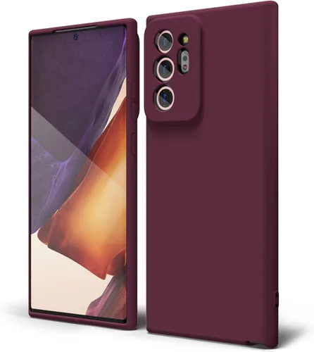 Miniatura 16 de oakxco Funda para teléfono Samsung Galaxy Note 20 Ultra de silicona líquida, bonita funda delgada y fina de goma suave TPU lisa y suave de gel