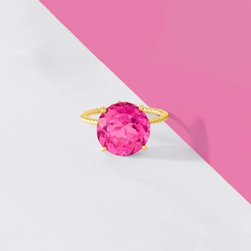 Miniatura 6 de Ross-Simons Gemstone Twist Rope Ring in 14kt Yellow Gold