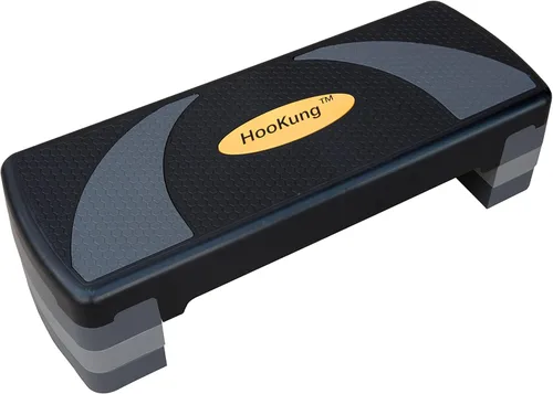 Escalón aeróbico ajustable para entrenamiento en fitness y ejercicio, plataforma de entrenamiento de 3 ajustes, altura ajustable de 4 a 6 a 8