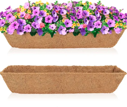 Miniatura 9 de HFHOME 4PCS 10" Dia Round Coco Liner, 10 pulgadas de fibra de coco de repuesto para cesta colgante