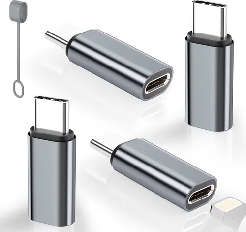 Miniatura 8 de Thousover Paquete de 4 adaptadores Lightning a USB C para iPhone 15/16/17 Pro/17 Pro Max, para cargador de iPhone 17/16, accesorios 17/16, carga