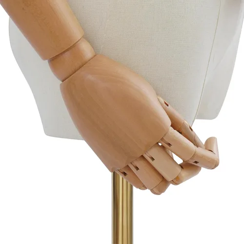 Miniatura 7 de Torso de maniquí femenino, 55-80 pulgadas de altura ajustable, cuerpo de maniquí con soporte de metal para coser y exhibir tiendas, dorado
