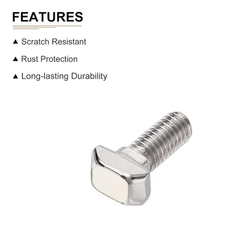 Miniatura 3 de DTGN Tornillo deslizante M5x12mm (DXL) con ranura en T – 8 unidades – Bueno para la industria de la construcción – Tornillos en forma de T de acero