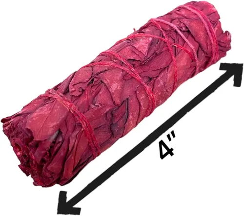 Miniatura 2 de NessaStores 6 palitos de salvia de sangre de dragón, 4 pulgadas atados a mano, totalmente naturales, de origen ético para limpieza del hogar, alivio