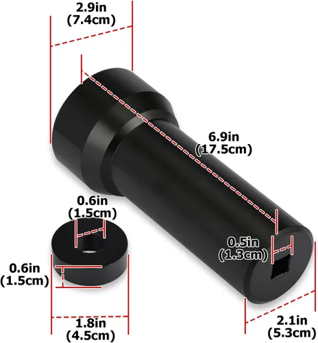 Miniatura 2 de WeiSen 2 1/4" Herramienta de enchufe de llave de piñón del eje principal compatible con Harley Twin Cam 2007-UP