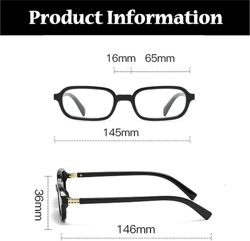 Miniatura 3 de LJCZKA Lentes rectangulares con bloqueo de luz azul para mujeres y hombres, lentes retro con marco cuadrado pequeño antifatiga ocular