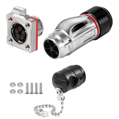 Miniatura 7 de CNLINKO BD-20 Conector impermeable industrial Conector circular IP68 Conector de enchufe rápido del lado del dispositivo Conector de aviación