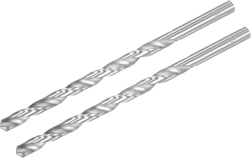 Miniatura 8 de uxcell HSS (acero de alta velocidad) Brocas helicoidales extralargas, diámetro de taladro de 0.118 in de diámetro de 7.874 in de longitud