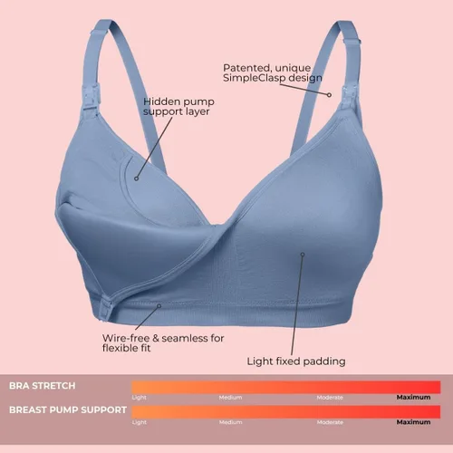 Miniatura 3 de Supermom Silhouette with Light Fixed Pads, Pumping Bra Hands Free, Adjustable Pumping & Nursing Bra for All Breast Pumps