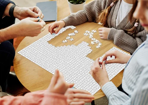 Miniatura 5 de Rompecabezas difíciles para adultos de 1000 piezas, rompecabezas imposibles locos, rompecabezas en blanco desafiantes difíciles para adultos
