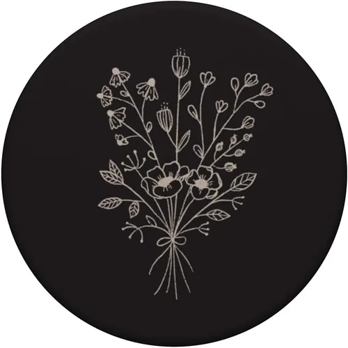 Miniatura 3 de PopSockets PopSockets intercambiables con diseño de flores silvestres beige arena bronceada