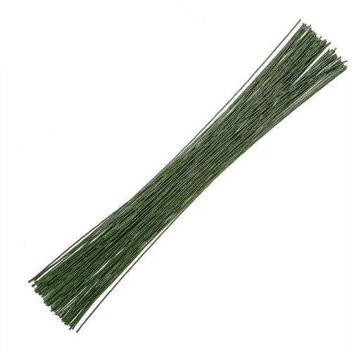 CCINEE Alambre envuelto en papel floral verde oscuro calibre 18 de 16 pulgadas, 100/paquete