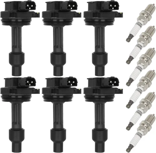 OCPTY Paquete de bobinas de encendido y bujías para 1992-1997 para Volvo 960 2.9L/L6,1997-1998 para Volvo S90 2.9L/L6#UF167 Juego de 6 bobinas de