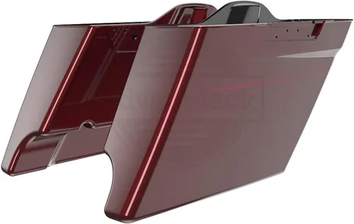 Miniatura 55 de Alforjas de motocicleta aptas para Harley Touring FLH 2014+ - Whisky ámbar, accesorios de perillas, bolsas rígidas estiradas