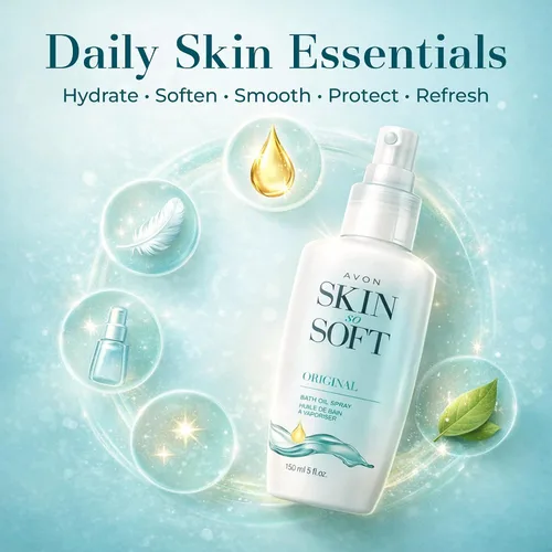 Miniatura 5 de AVON Skin So Soft - Spray de aceite de baño original con bomba, 5 onzas líquidas