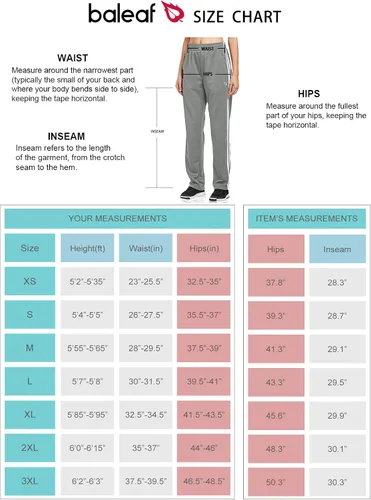 Miniatura 5 de BALEAF Pantalones deportivos para mujer, pantalones deportivos para correr, bolsillos con cremallera, pantalones deportivos para calentar, casuales
