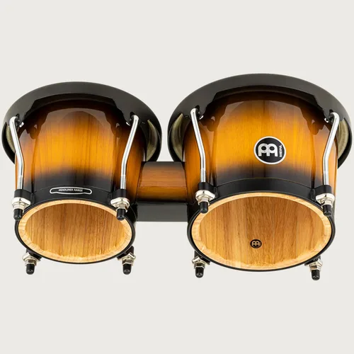 Miniatura 10 de Meinl Percussion HB100SNT-M bongós de madera natural de 6 3/4 y 8 pulgadas, Vintage Sunburst