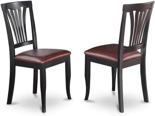 Miniatura 6 de East West Furniture AVC-OAK-C Avon - Juego de 2 sillas de comedor de cocina tapizadas con tela de lino, de madera maciza, color roble Avc-roble-c