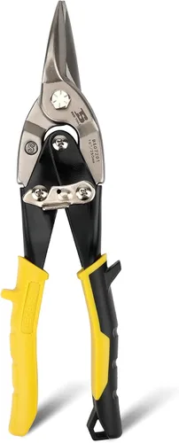 Tijeras de hojalata de aviación de 10 pulgadas, tijeras de corte recto resistentes para chapa, tijeras de corte con cuchillas afiladas de acero al