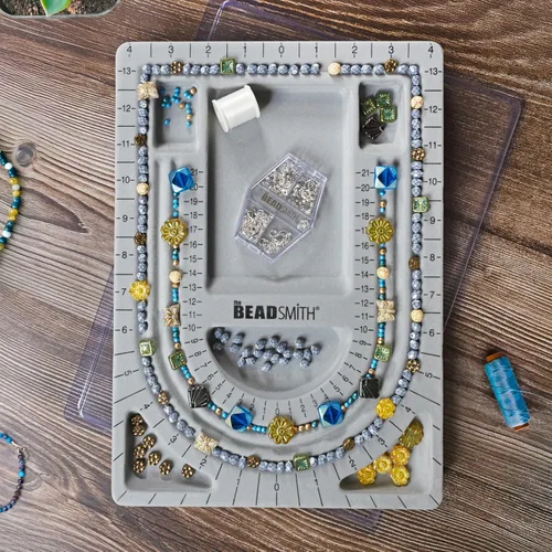 Miniatura 7 de Tabla para diseño de bisutería, gris, con tapa, 9 x 13 pulgadas