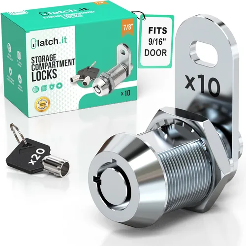 Miniatura 13 de LATCH.IT - Cerraduras para almacenamiento de RV (vehículos recreativos) de 1-1/8 pulgadas; paquete de 10 cerraduras para compartimentos