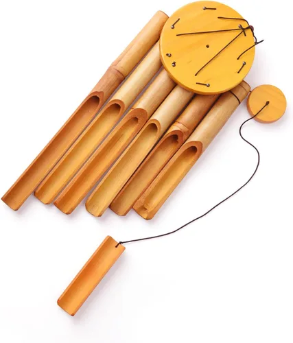 Miniatura 5 de Campanillas de viento de bambú de 32 pulgadas, regalos conmemorativos para mamá, campanillas de viento de madera hechas a mano con melodía de tono