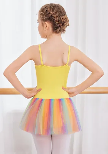 Miniatura 7 de Zaclotre Leotardo de lentejuelas para niñas pequeñas, leotardos de ballet con correa brillante, vestido tutú, traje de bailarina, disfraz de baile