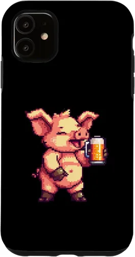 Miniatura 6 de iPhone 12 mini Pig Beer Party Comic Gamer Case