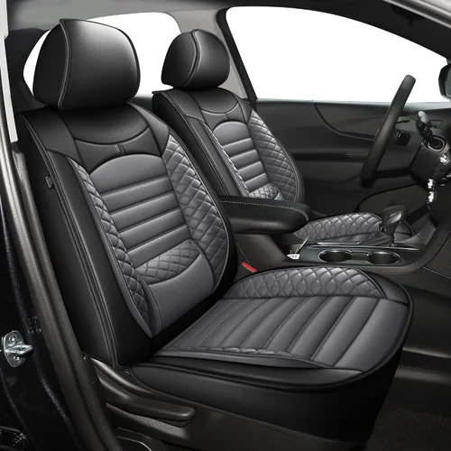 Miniatura 24 de Fundas de asiento de auto para Ford Fusion 2010-2020: juego completo de fundas protectoras de asiento impermeables de piel sintética compatible